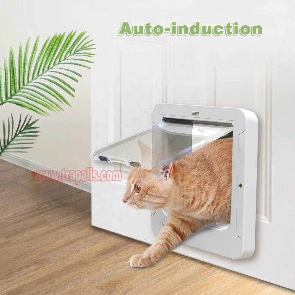 Radar Detect Electric Intelligent Door Cat Dog Free Access Automatic Identify Smart Pet Door