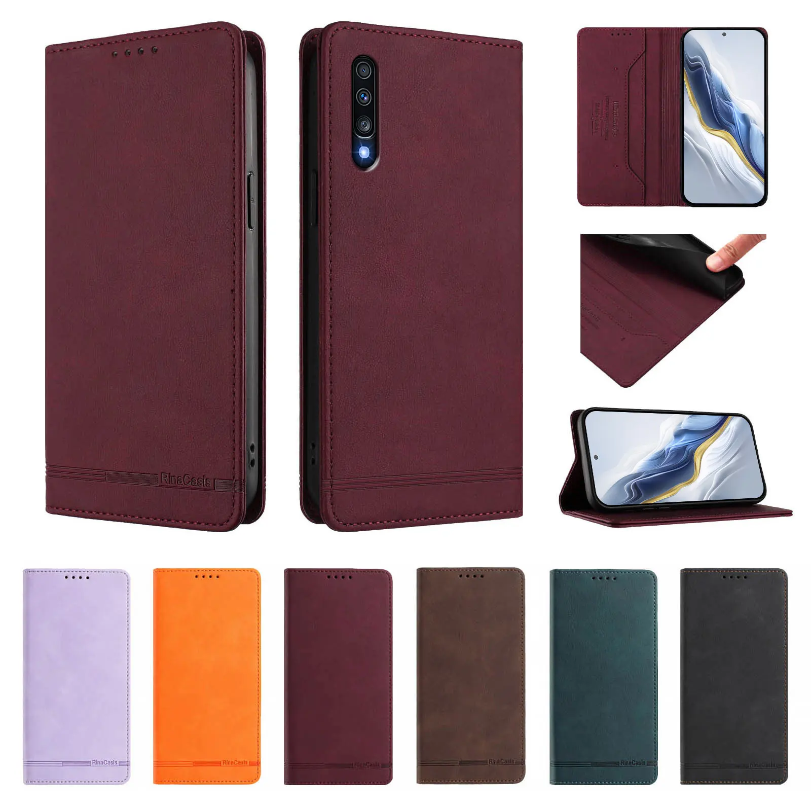 Premium Magnetic Wallet Leather Flip Case Cover