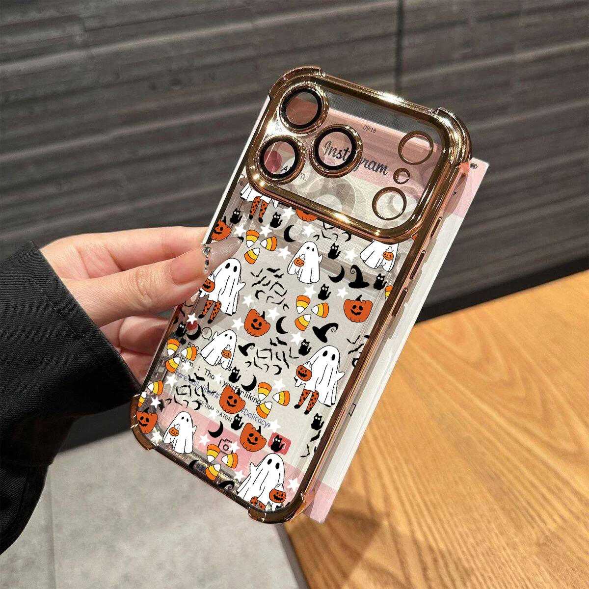 Adorable Cartoon Halloween Ghost Pumpkin Protective Phone Case