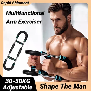 Adjustable U-Shaped Arm Exerciser With Foam Handle Spring Workout Bar Forearm Triceps Chest Expander Portable Fitness Equipment 1