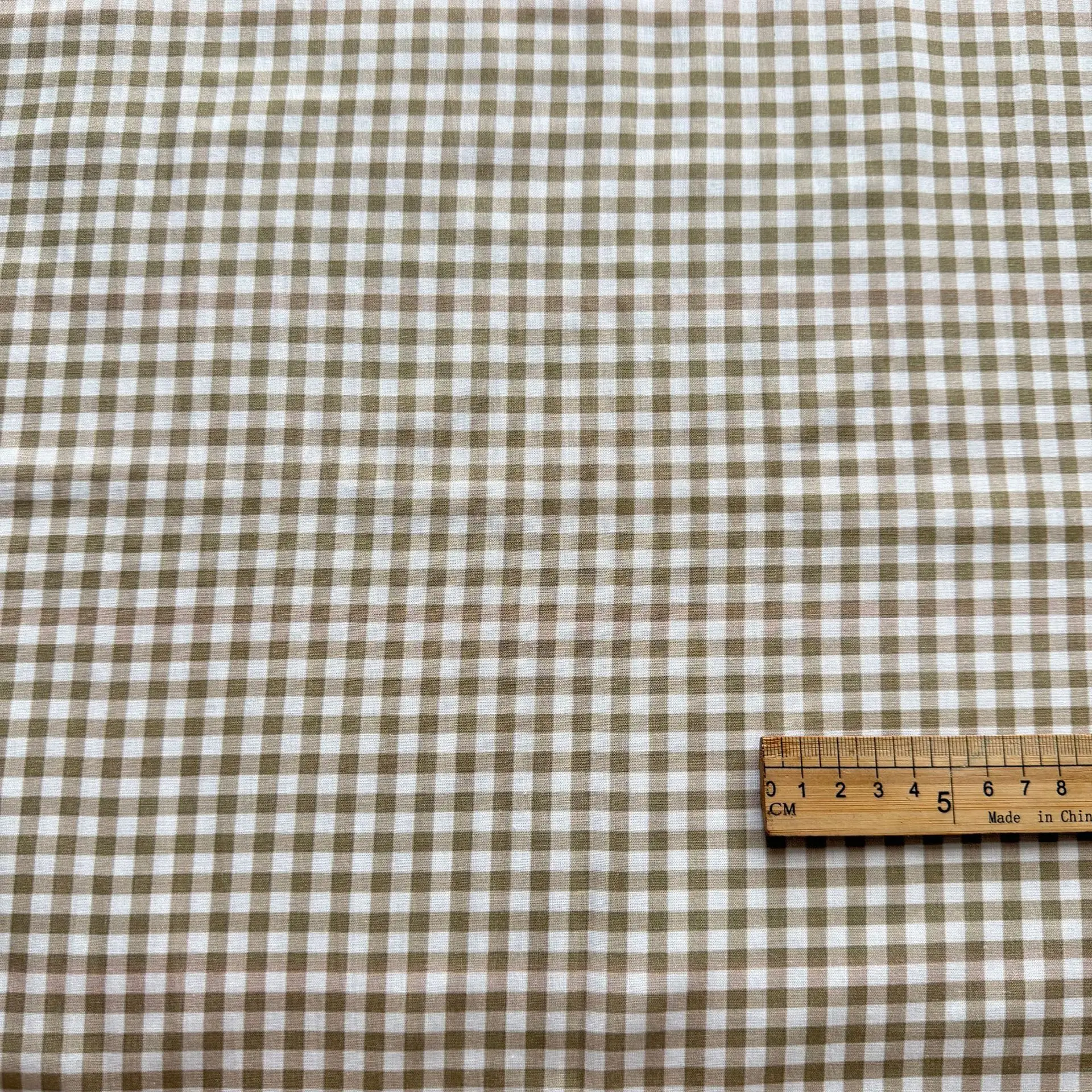Retro Khaki 100% Cotton Fabric