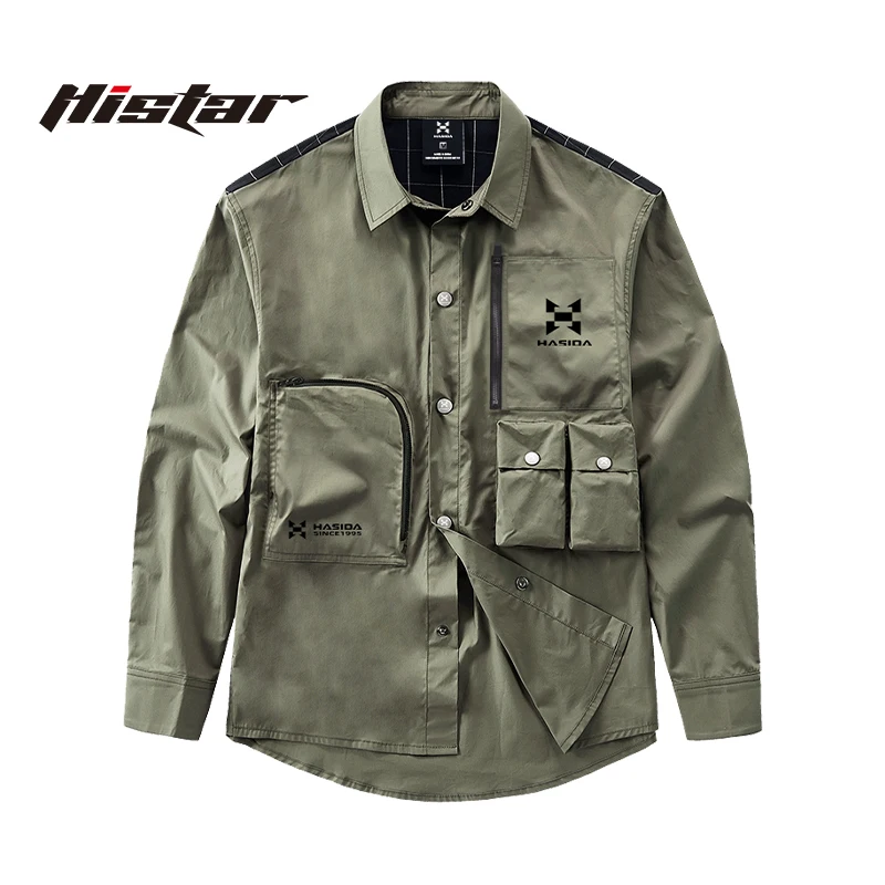 HISTAR Clothing With Button Multi-Pocket Sun Protection Shirts Sports Fishing Jacket