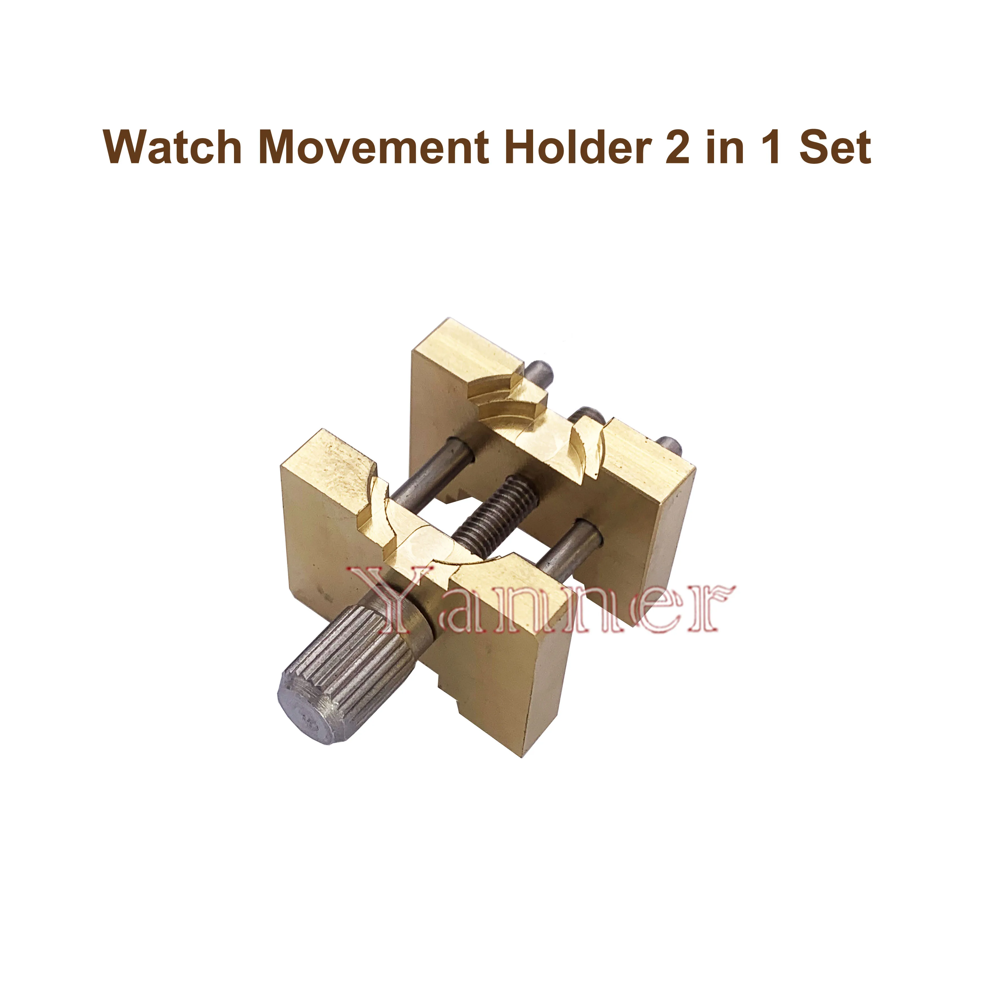 2Pcs Brass Watch Movement Holder Fixed Base Multi Function for Watchmaker Watch Clamp Watches Repair Tools