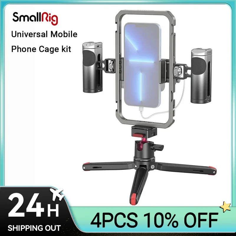 Gaiola Universal do Smartphone Smallrig Equipamento de Controles sem Fio Alças Dobráveis Iphone 14 13 Pro Max Iphone 14 13 12 12