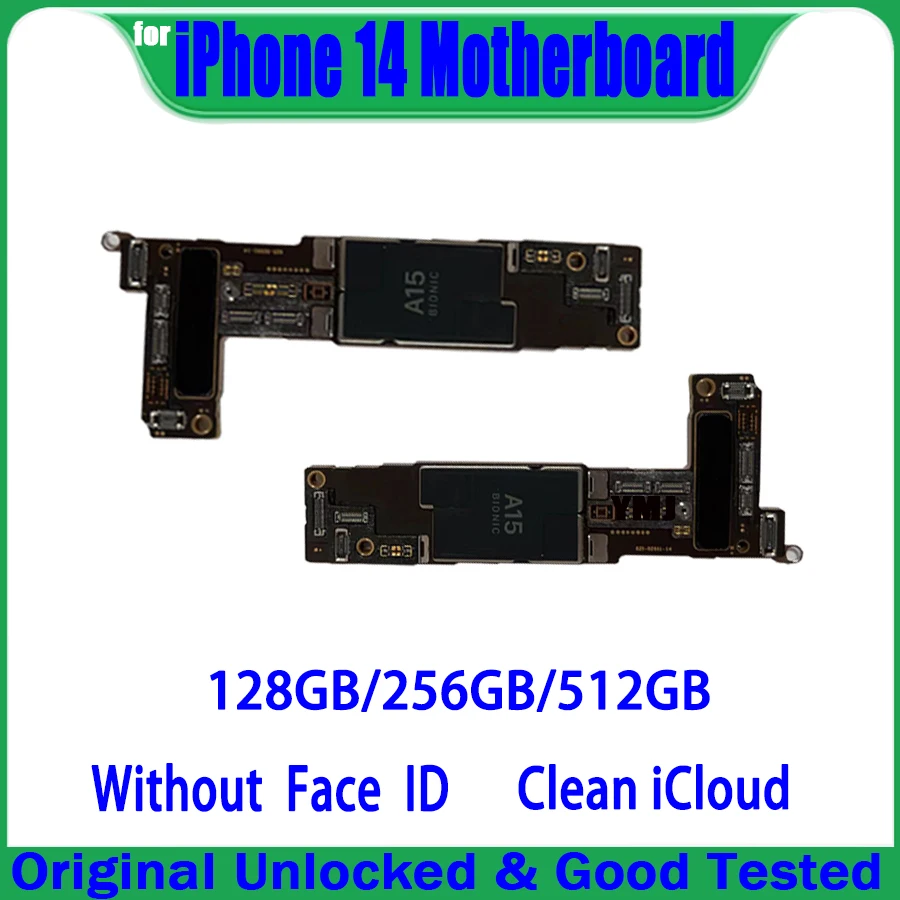 

E-SIM & SIM Versio Motherboard For IPhone 14 128GB 256GB Mainboard 100% Original Clean ICloud Logic Board Support Update Plate