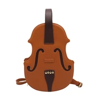 Women Violin Shape PU Leather Backpack Purse Fashion Handbag Travel Daypack College School Rucksack E74B 1