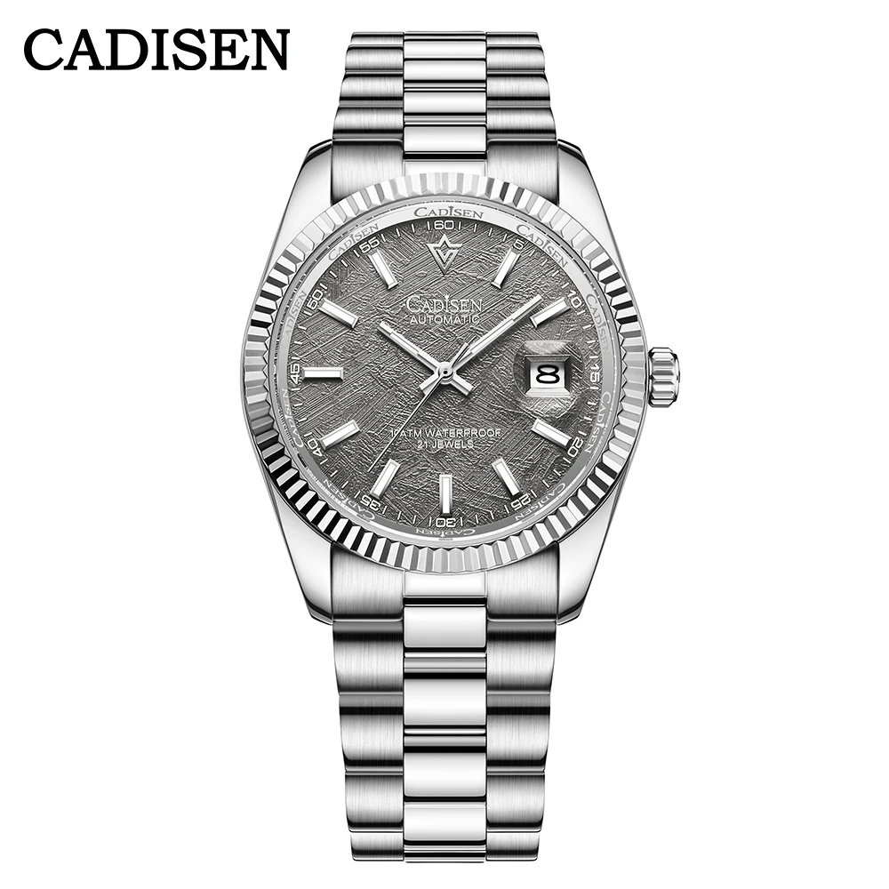 

CADISEN 2023 New Men's Automatic Mechanical Watch Luxury AR Sapphire Glass Waterproof Stainless Steel MIYOTA 8215 Reloj Hombre