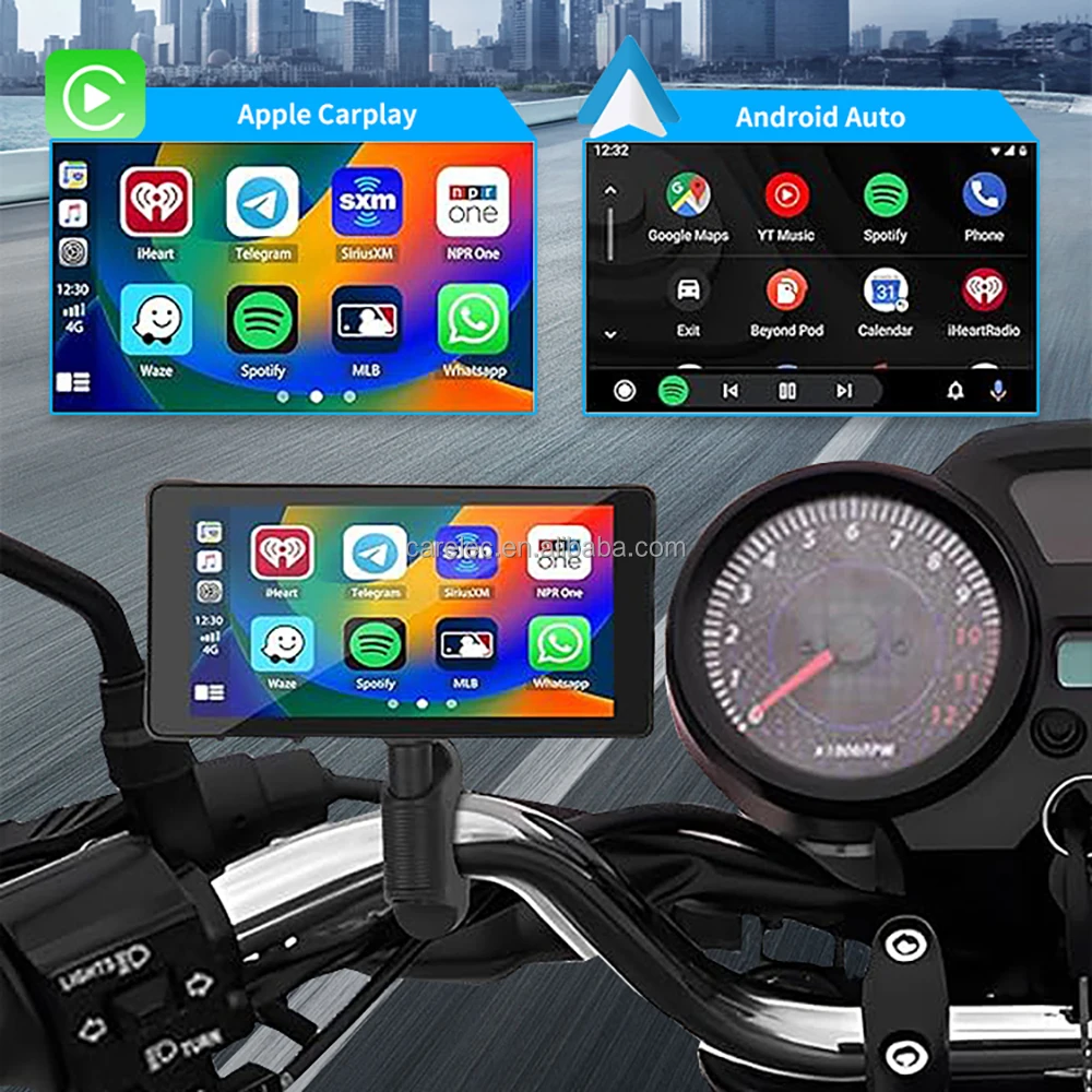 Wireless Android Auto Motorcycle 5.5 inch CarPlay Screen Waterproof Convenient Wireless Motorcycle GPS Carplay Navigator