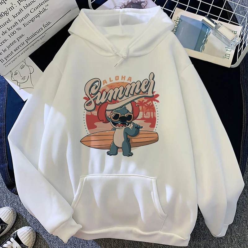 thumbnail image 1 of Disney-Sudadera con capucha de Lilo Stitch para hombre y mujer, ropa de calle con estampado de Anime Kawaii, de Manga corta, 1 of 5