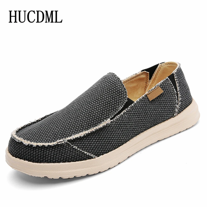 Casual Shoes Casual Loafers Canvas Casual Shoes for Men Summer Ultralight Male Loafers Slip-On Breathable Comfortable Driving Shoes Big Size 39-47