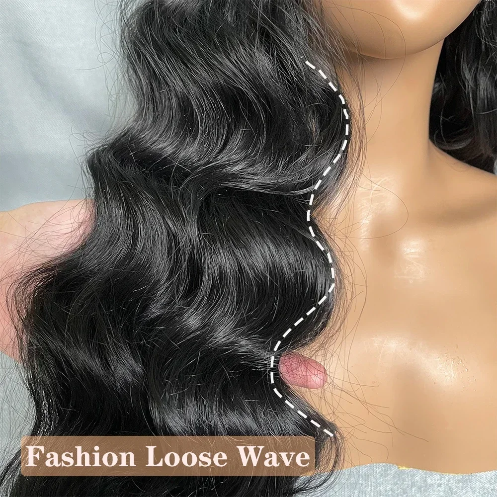 X-TRESS Synthetic Lace Front Hair Wigs for Women 32inch Long Loose Wave Black Color 13X6 Lace Frontal Wig with Natural Baby Hair lace front wig lace wigs synthetic wigs womens synthetic wigs