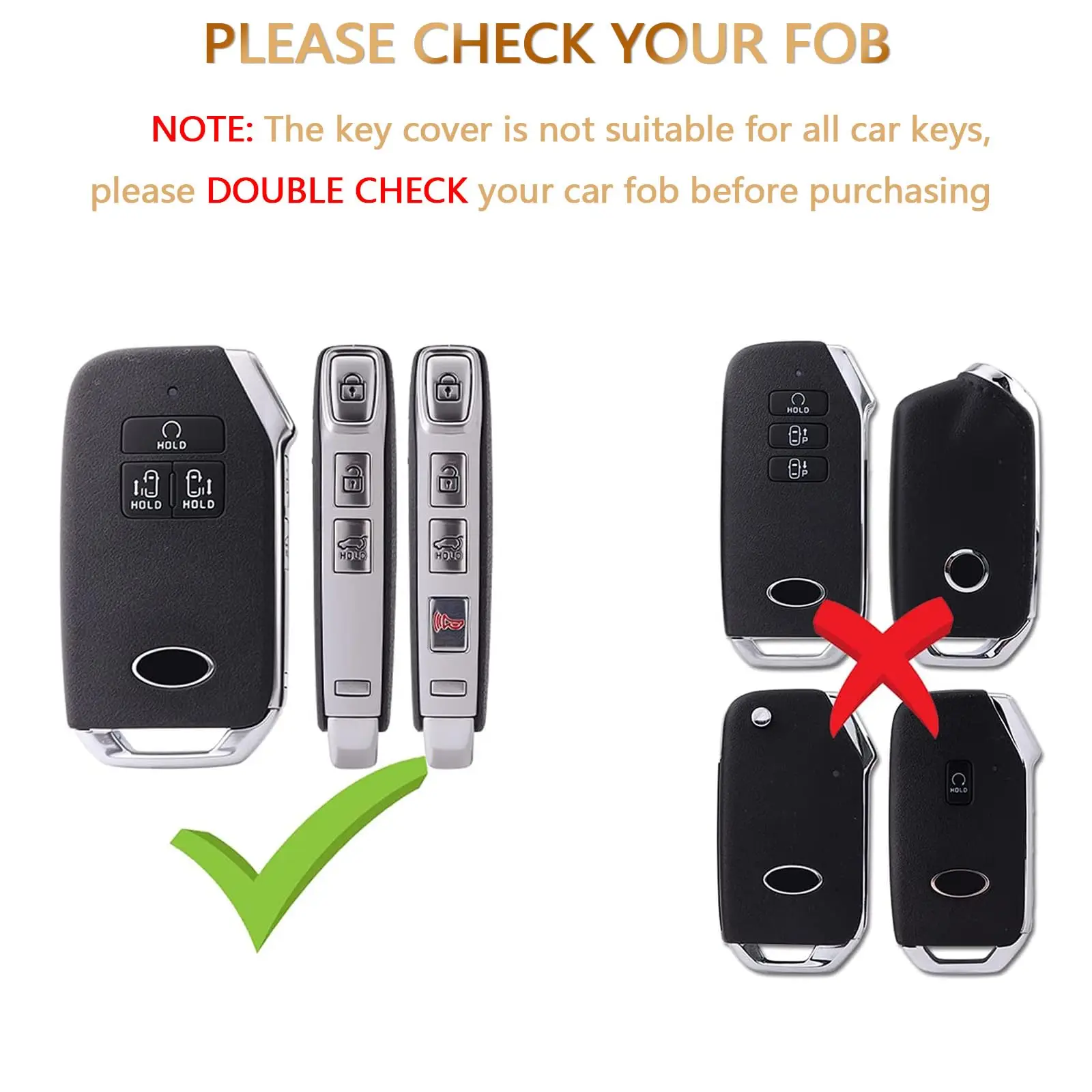 Premium Key Fob Case Cover and Keychain with 7 Buttons