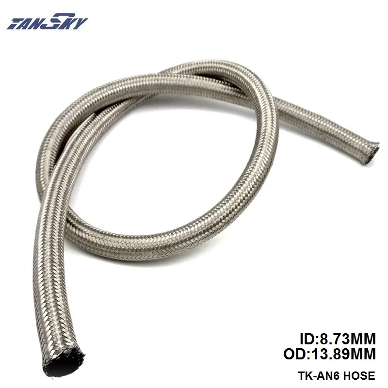 AN -6 AN6 Stainless Steel Braided RUBBER Fuel Oil Hose 1 Metre TK-AN6 HOSE | Автомобили и мотоциклы