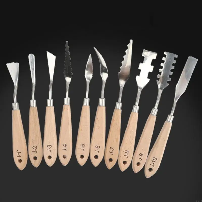 Y5LB 10 Pcs 팔레트 스크레이퍼 그림 도구 팔레트 스크레이퍼 세트 그림 주걱 캔버스 아크릴 그림에 대 한 설정