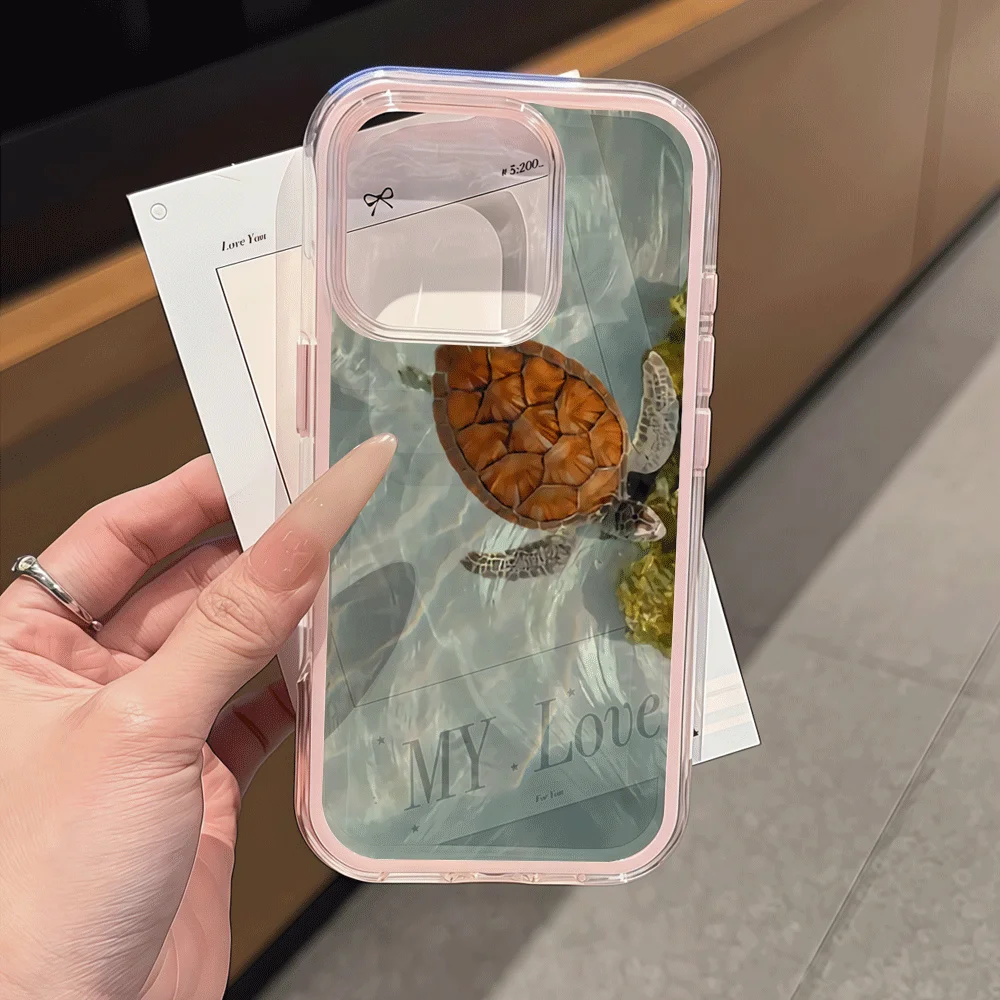 Summer Sea Turtle Airbag Design Clear Phone Case