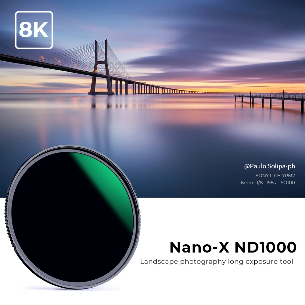K&F Concept Nona-X ND1000 ND Filter Lens 37/49/52/58/62/67/72/77/82mm Super HD Glass Neutral Density Filter For Sony Canon Nikon 2