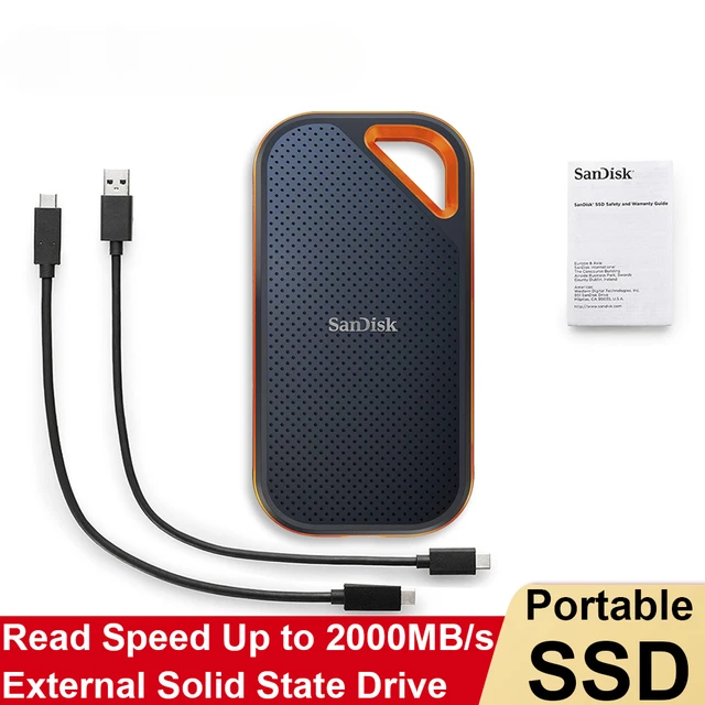 SanDisk – disque dur externe Portable SSD Extreme PRO, USB 2000, USB-C  mo/s, capacité de 1 to, 2 to, 4 to, jusqu'à 3.1 mo/s, pour ordinateur  Portable - AliExpress