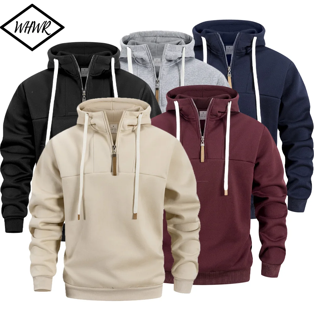 Men Streetwear Hoodie Jacket Long Sleeve Sweatshirt