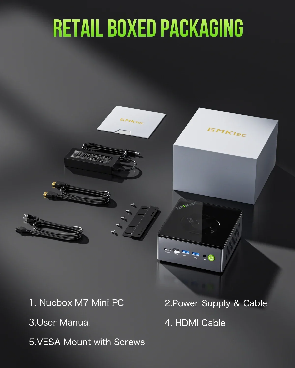 GMKtec M7 AMD Ryzen 7 Pro 6850H MINI PC WIFI6 BT5.2 Windows 11 Pro