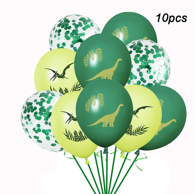12inch Dinosaur Latex Balloons Tropical Jungle Wild Animal Confetti Balloon Birthday Baby Shower Party Decoration Supplies