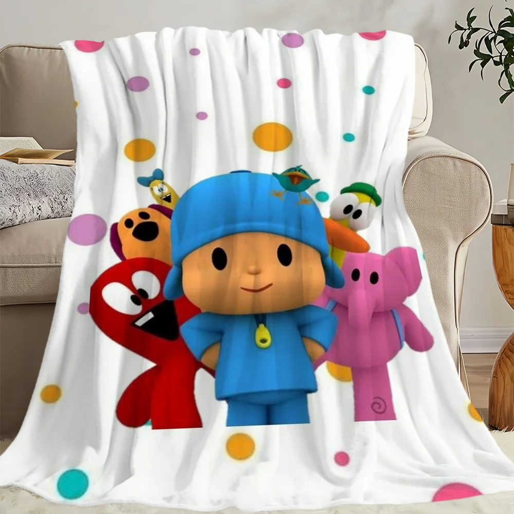 Cartoon P-PocoyoS Printed Comfortable And Soft Sofa Living Room Bedroom Plush Blanket Suitable For Home Travel And Gifts 6