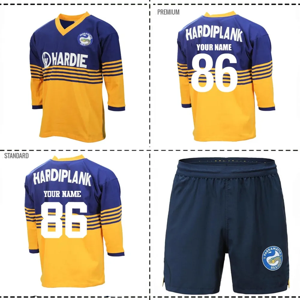 

1986 PARRAMATTA EELS RETRO JERSEY 2021Parramatta Eels Rugby TRAINING SHORTS JERSEY size S--5XL
