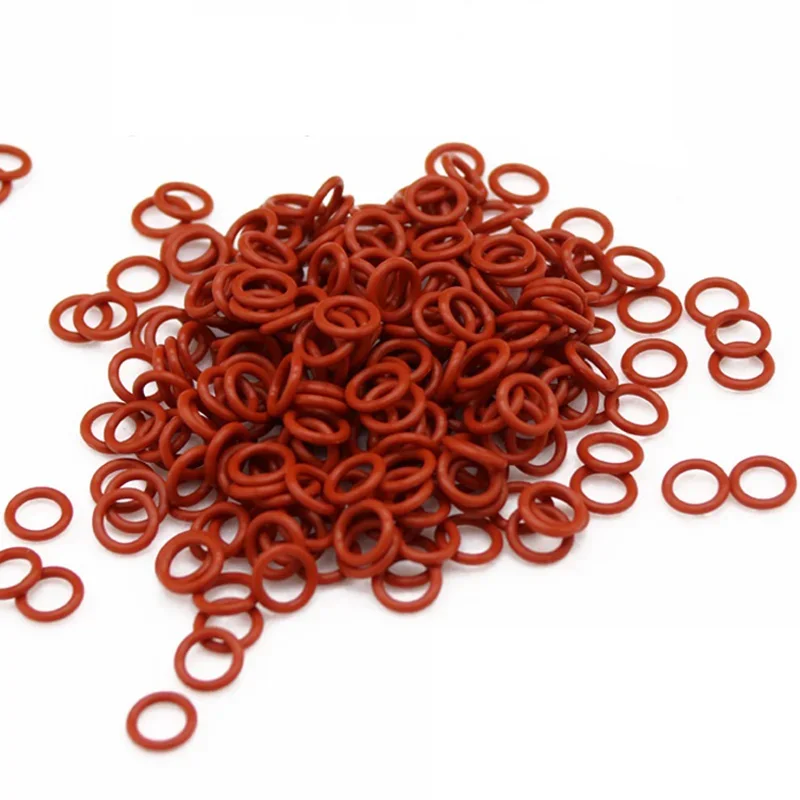 Rubber O Rings 5/10/50pcs Red CS 4mm OD 15-80mm Food Grade Silicon Assortment HVAC Tools
