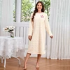 Women's Nightdress Winter Warm Nightgown Thicken Flannel Long Sleeved T-shirt Tops Soft Coral Fleece Pyjama Dress Home Clothing