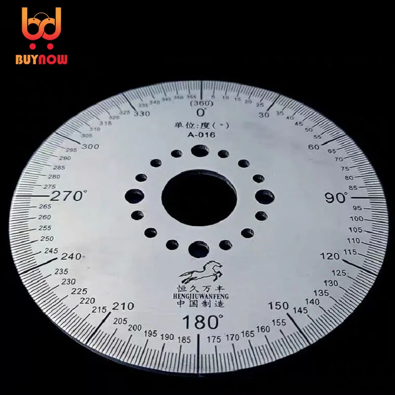 High quality Stainless Steel Scale 360 Degree Scale Small Scale Protractor Stainless Steel Disc 100x20x2mm 5