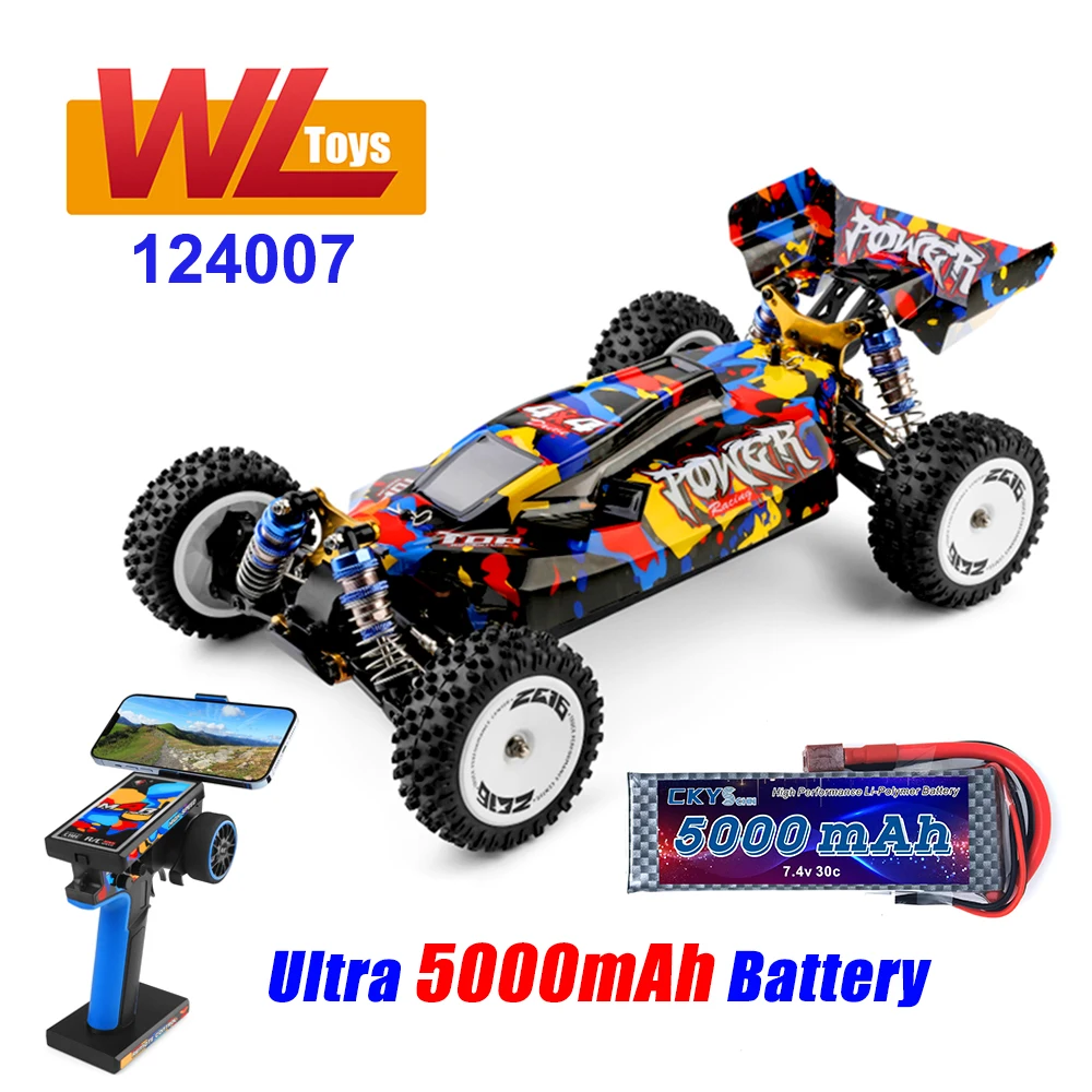 Wltoys 124007 motor rc carro brinquedos para meninos de controle remoto