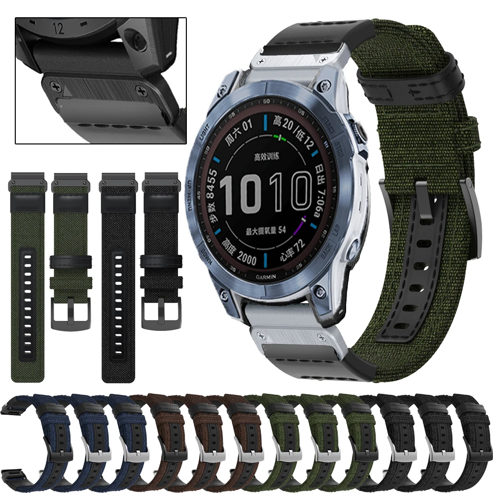 

Ремешок нейлоновый для Garmin Fenix 7X 7 Pro Fenix 6X 6 5X 5Plus, 22/26 мм