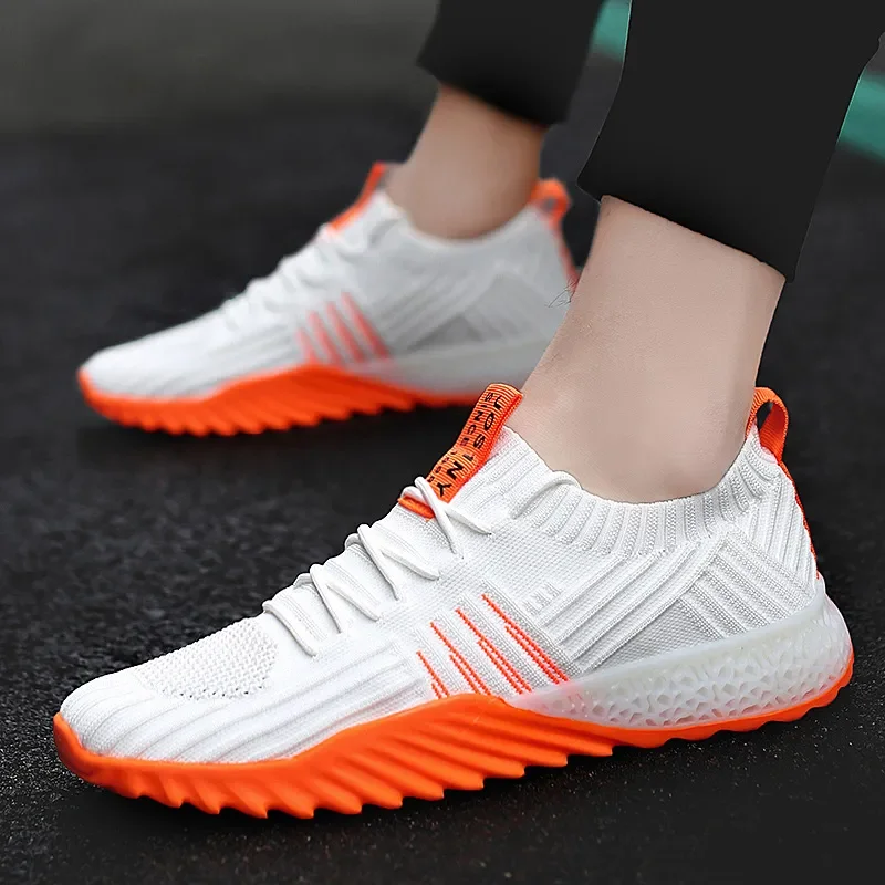 

2023 Fashion Women and Men Sneakers Lace-up Vulcanize Shoes Breathable Mesh Couple Casual Sport Shoes Plus Size 45 Running Shoes
