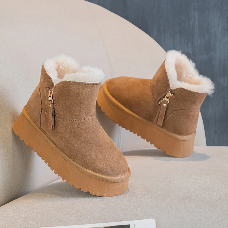 Designer Fur Boots Woman Winter 2025 Plush Luxury Designer Shoes