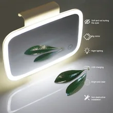 

Universal Car Interior Visor Mirror Makeup Mirror Set with LED Lights Built-in Lithium Battery Touch Sensor Rechargeable