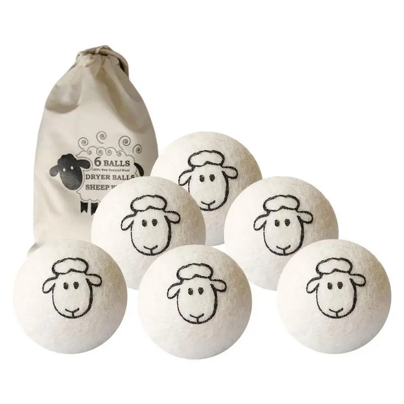 

Dryer Ball Fabric Virgin Comfortable Reusable Softener Laundry Dry Kit Practical Home Laundry Supply Washing Machine Accessories