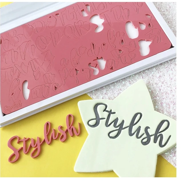 26 Alphabet Cake Molds Cakes Sugar Paste Letter Cookies Cutter Words Press  Stamp Baking Mold Embossing Mould for Home DIY Cake