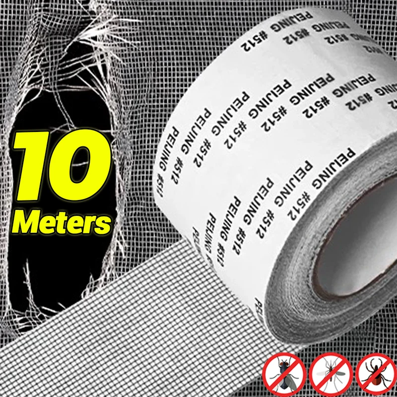 Window Screen Repair Tape Self Adhesive Mosquito Net Repair Patch Anti-Insect Fly Mesh Broken Holes Tape Stickers 2/10M