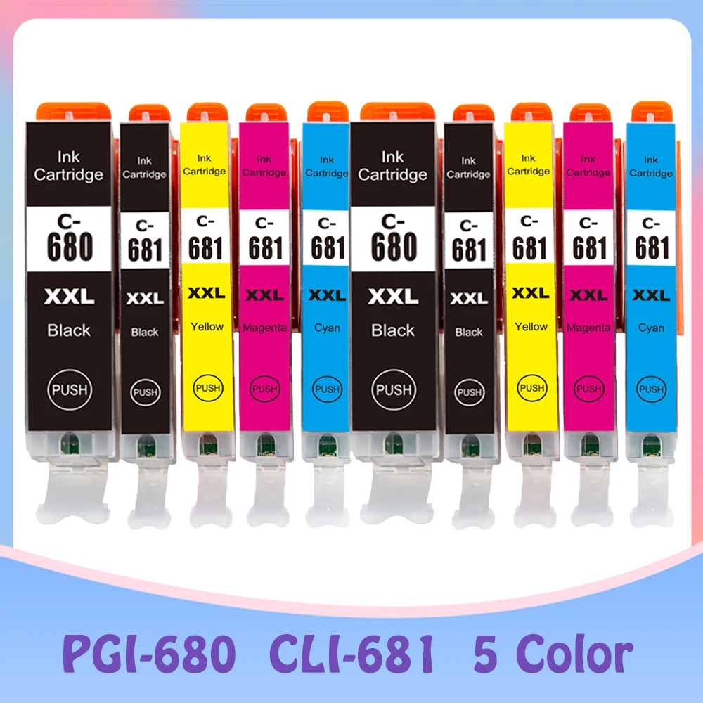 

Compatible Ink Cartridges for PGI680 CLI681 PGI-680 CLI-681 For Canon Pixma TS706 TR7560 TR8560 TS6160 TS6260 TS8160 TS8260