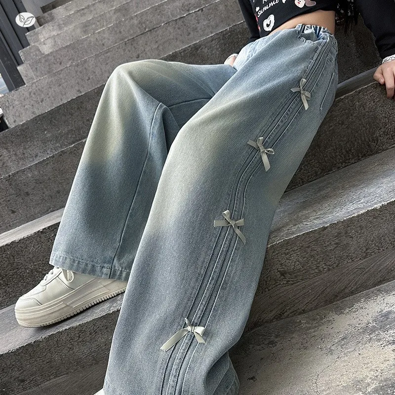 Girls Bow Tie Jeans 2