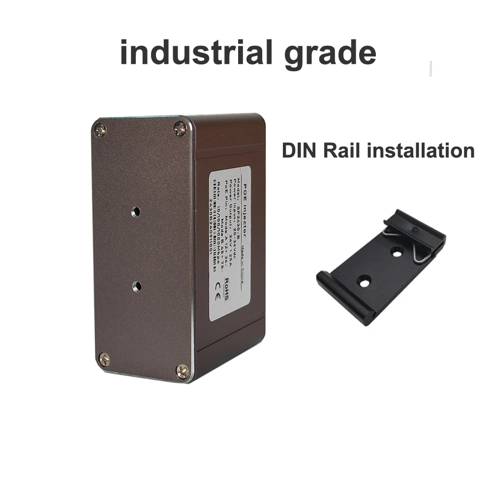48V DC 입력 POE 인젝터 최대 60w 출력 10/100/1000Mbps