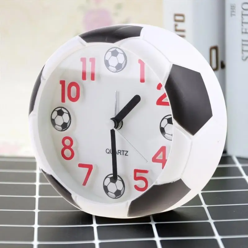 H7BF Desktop Soccer Ball Alarm Clock Decorative Football Ball Shaped Alarm Clock For Bedsides Bedroom Birthday Fans Gift 2