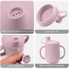New Mother Kids Baby Silicone Cups With Lid Portable Learning Drinking ​Cup Children's Water Bottle Baby Items Free Shipping 3