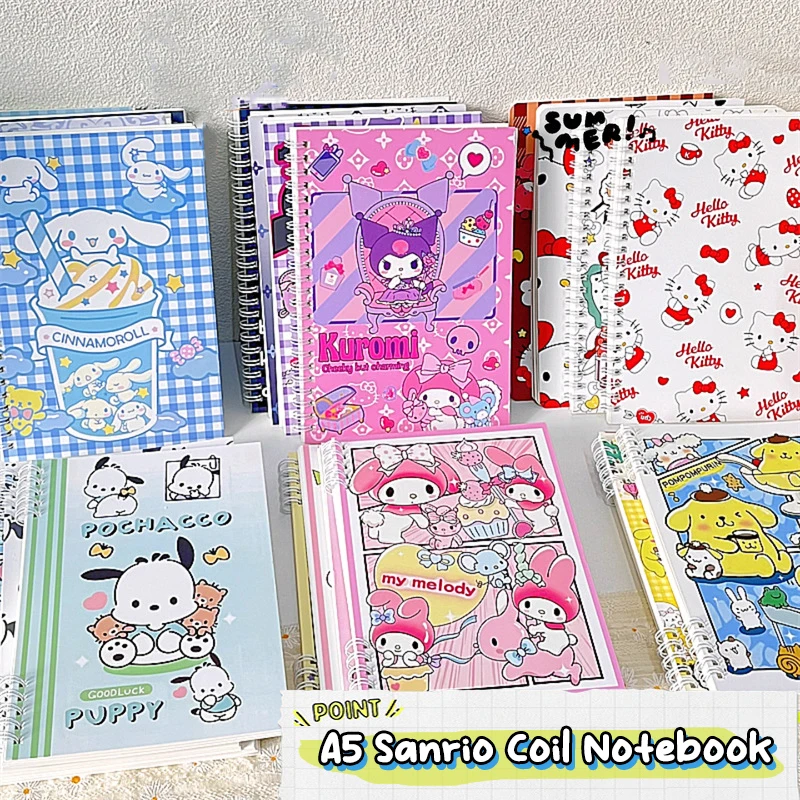 Kawaii Sanrio A5 Notebook Hello Kitty Cinnamonroll Kuromi My