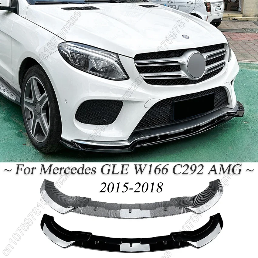 Car Front Bumper Splitter Lip Diffuser Body Kit Spoiler Guard 3Pcs For ...