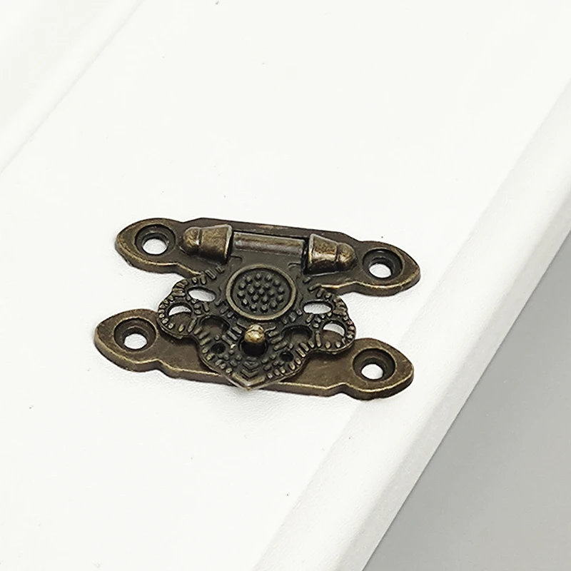 2/3/4/5pcs Antique Bronze Hasp Vintage Decorative Latch Handle Wooden Box Buckle Pad Chest Lock Cabinet Buckle Retro