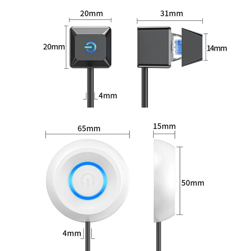 LED 조명 컴퓨터 데스크탑 스위치 PC 마더보드 외부 시작 전원 단추 익스텐션 케이블, 가정 사무실용, 1.8m