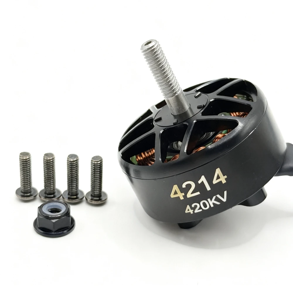 1/4개 4214 420kv 브러시리스 모터(GF1410 호환), X413 FPV 프레임 키트용 11-15인치 프로펠러 장착 가능, 장거리 RC 드론 Qu용