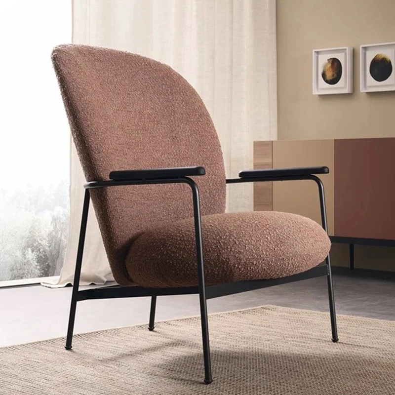 

Balcony Sofa Designer Living Room Metal Styling Cute Nordic Library Design Bedroom Armrest Chair Makeup Divano Modern Furniture