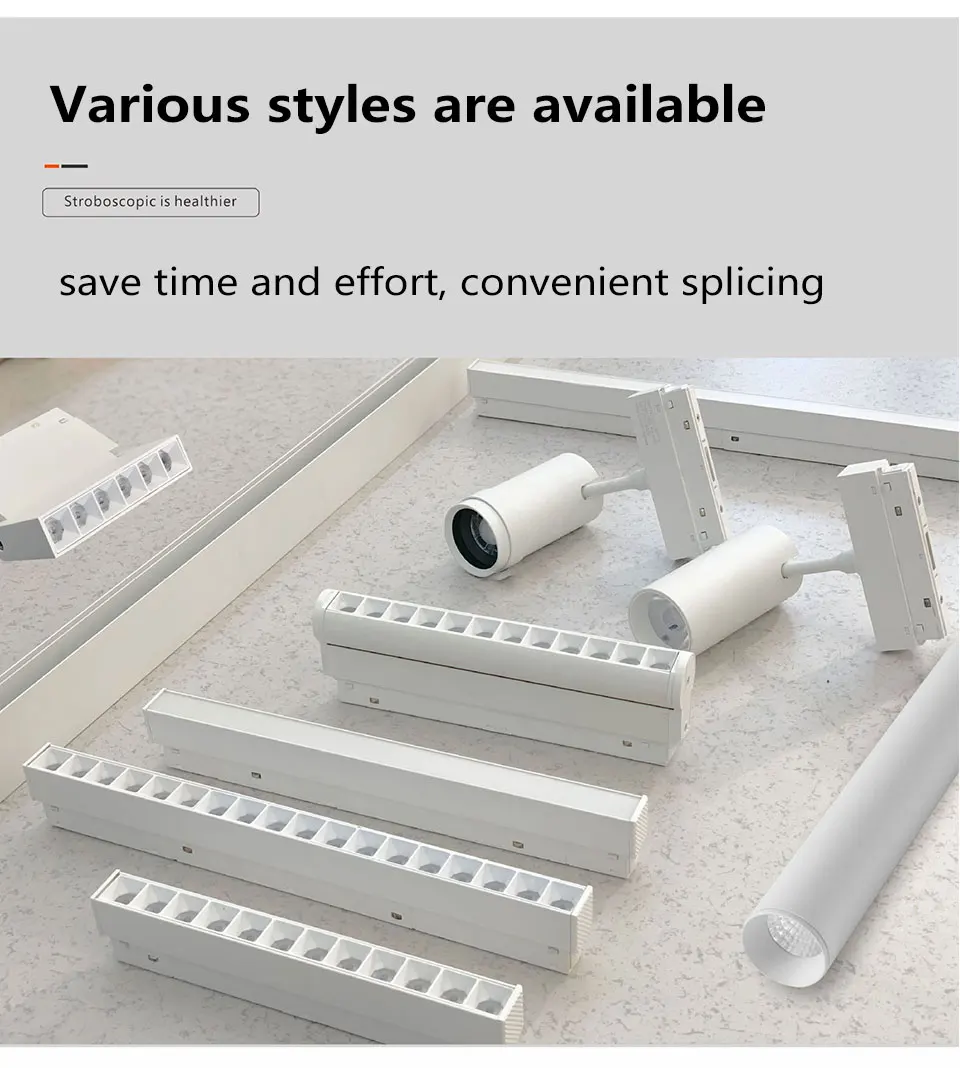 Description Picture 4 of itemWhite LED Magnetic Track Light System 48V Tuya Zigbee DALI Smart Dimmable Magnetic Track Lighting Magnet Spotlight Grille Lamp