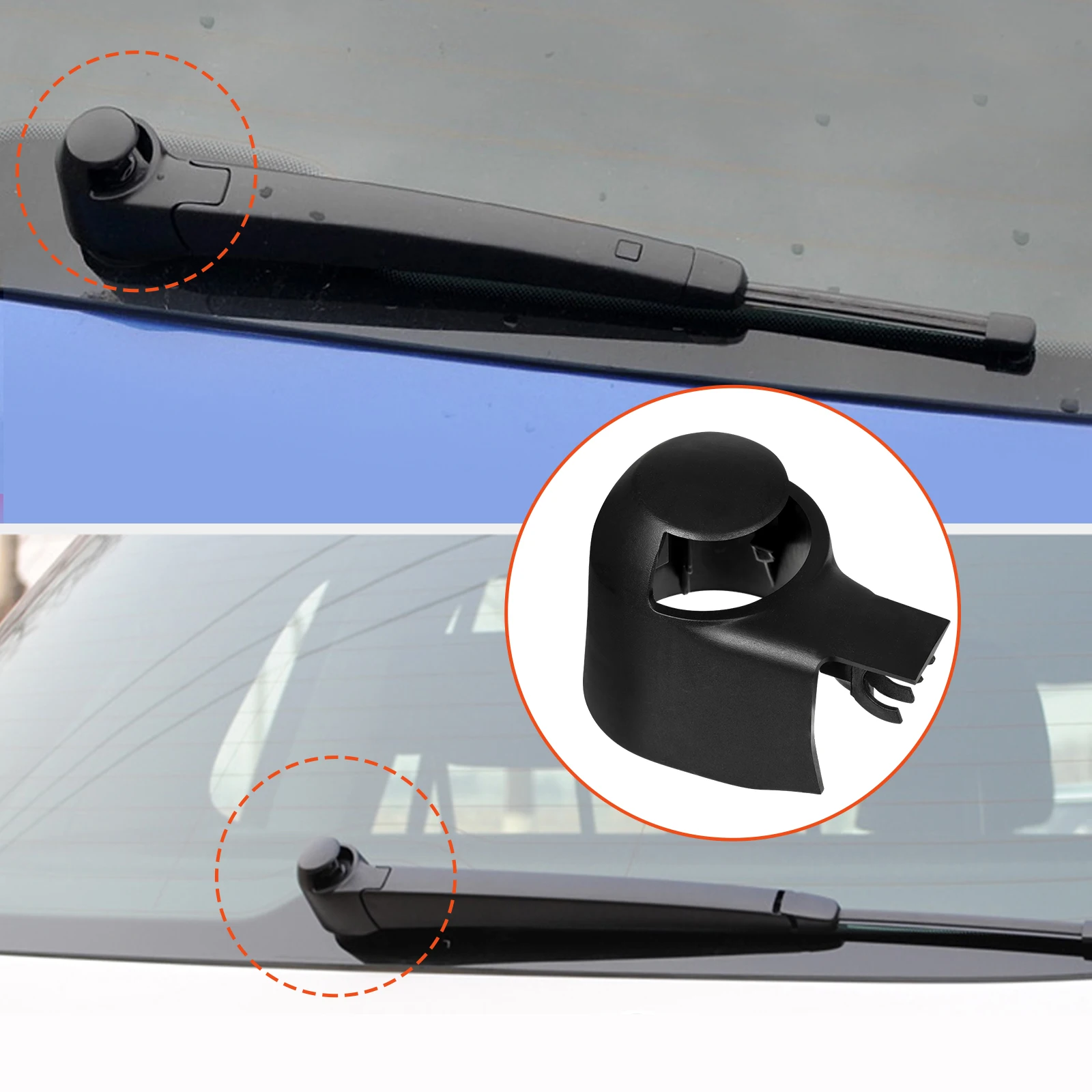 thumbnail image 2 of 2pcs Front Wiper Arm Nut Covers For Chevrolet Camaro 2010-2018 - ABS Rust Prevention Caps 2 of 13